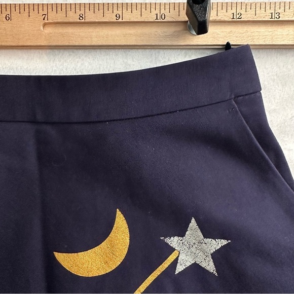 Girdear Celestial Constellation Stars Moon High Waisted A Line Full Skirt 2 blue - Picture 4 of 8
